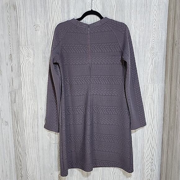Prana Quilted Long Sleeve Grey Dress Womens Size Medium - Picture 5 of 11
